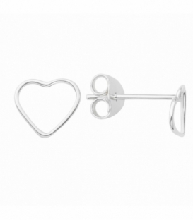 Boucles d'oreilles Argent Coeur. Prix Paire