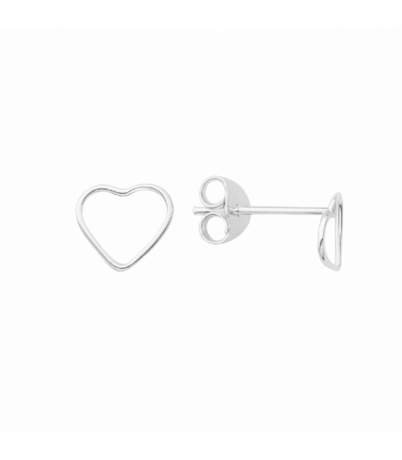 Pendiente Plata Corazon 6.8mm Precio Par