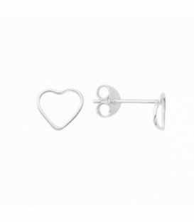 Pendiente Plata Corazon 6.8mm Precio Par