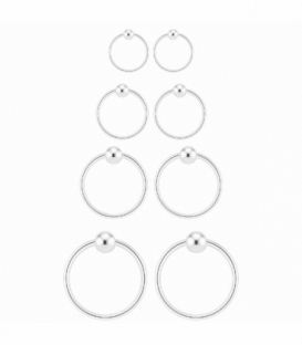 Aro Piercing Plata Bola Ø2mm Precio par
