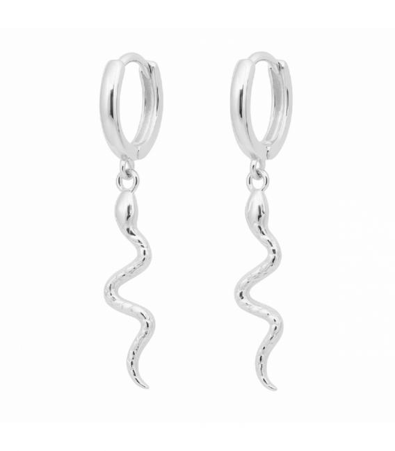 Aro Plata con Serpiente 12mm Precio Par