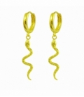 Aro Plata con Serpiente 12mm Bañado Precio Par