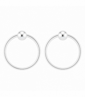 Aro Piercing Plata Bola Ø2mm Precio par