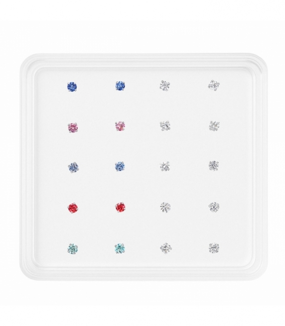 Nariz Plata Barra Brillante 1.2mm Engarzado Color