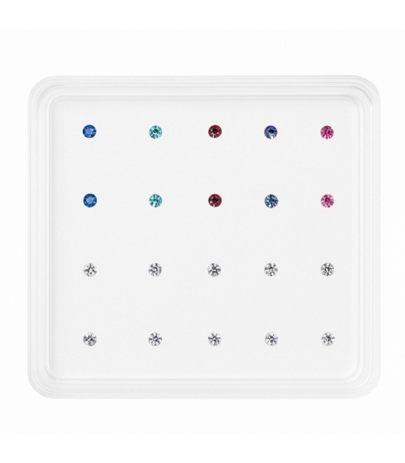 Nariz Plata Bola Brillante 1.5mm Color