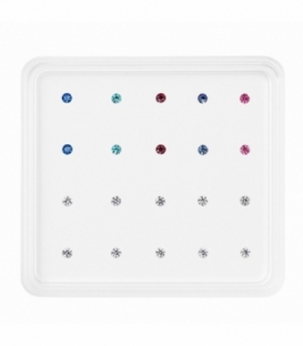 Nariz Plata Bola Brillante 1.5mm Color