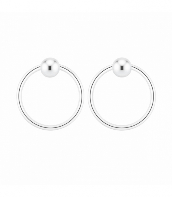 Aro Piercing Plata Bola 3mm. Precio par