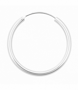 Aro Plata Liso 8 a 60mm Grosor 2.5mm. Precio par