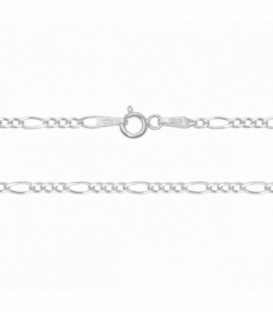 Cadena Plata Figaro 3+1 050