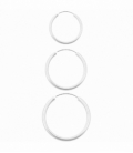 Créoles Argent Lisses 8 a 60mm Grosseur 2mm Prix Paire