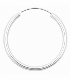 Aro Plata Liso 8 a 60mm Grosor 2mm. Precio par