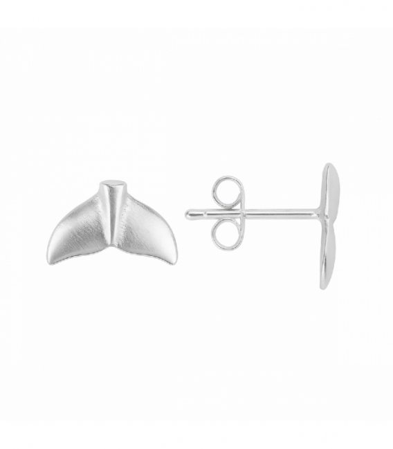 Pendiente Plata Cola Ballena. Precio Par