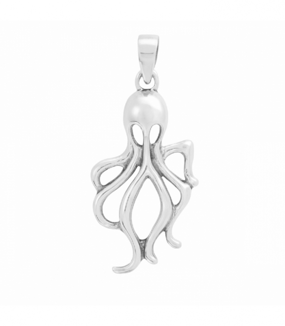Colgante Plata Pulpo 26mm