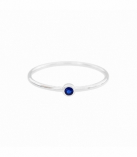 Anillo Plata Circonita Azul 609-2