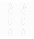 Pendiente Plata Cinco Ovalos 75mm Precio Par