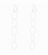 Pendiente Plata Cinco Ovalos 75mm Precio Par