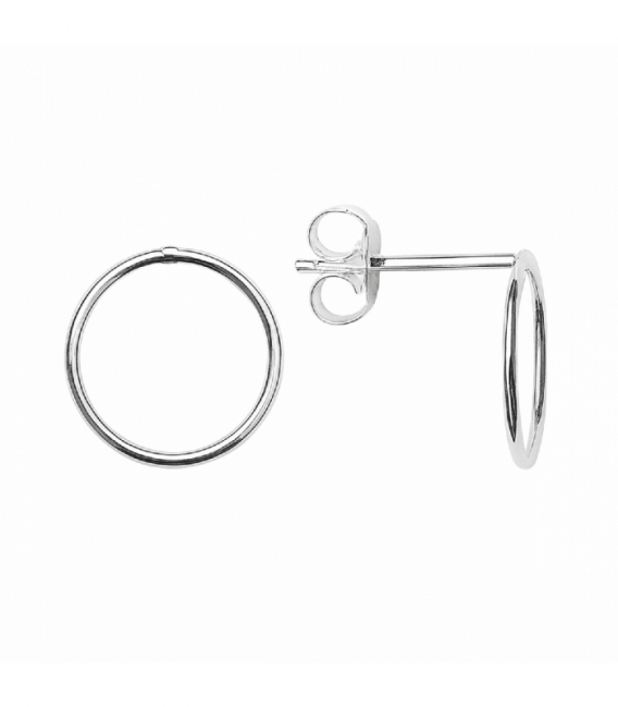 Pendiente Plata Circulo Precio Par