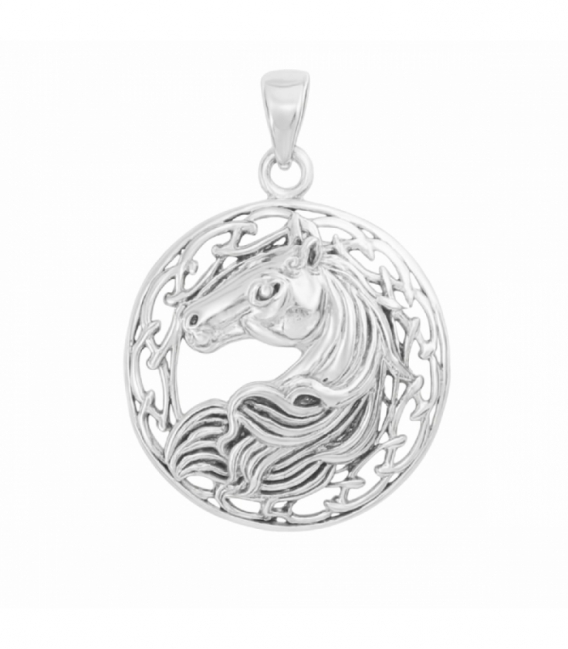 Colgante Plata Caballo Ø23mm