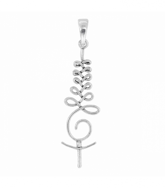 Colgante Plata Unalome Espiritual 38mm