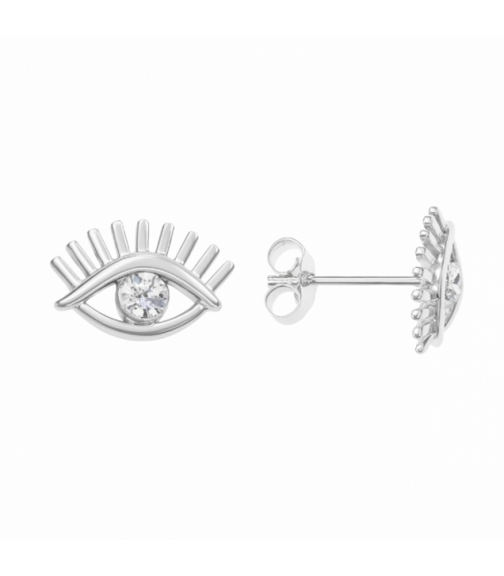 Pendiente Plata Ojo Precio Par