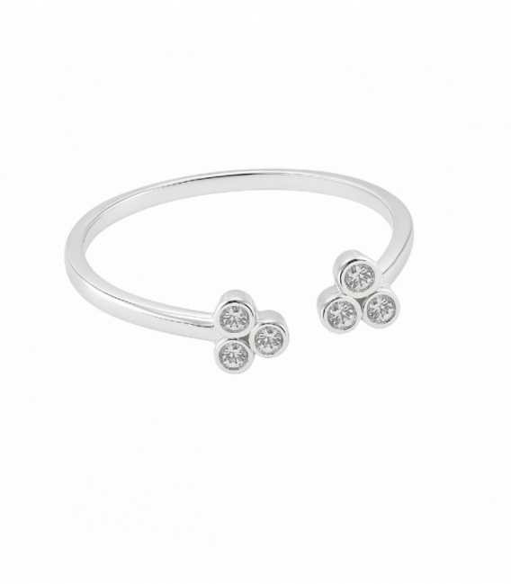 Anillo Plata Tres Circonitas