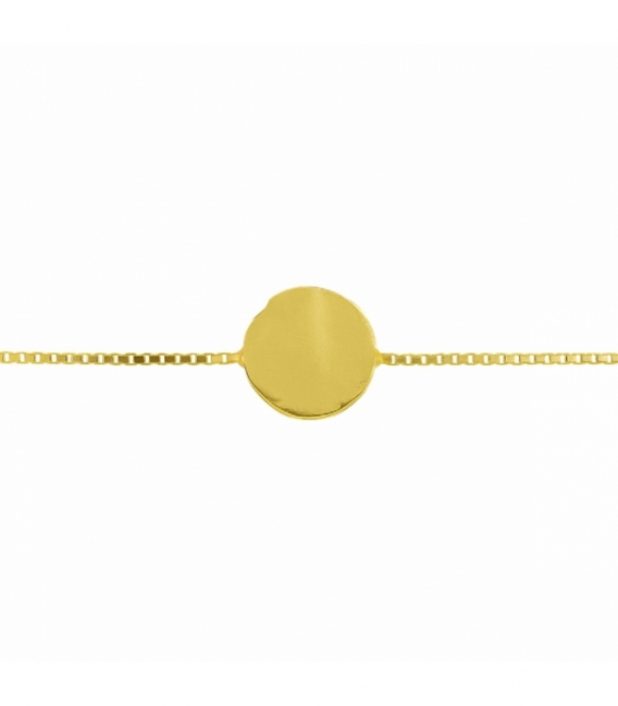 Pulsera Plata Circulo 16+3cm Bañada