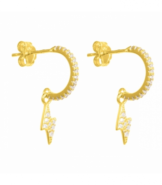 Aro Plata con Rayo Circonitas Bañado