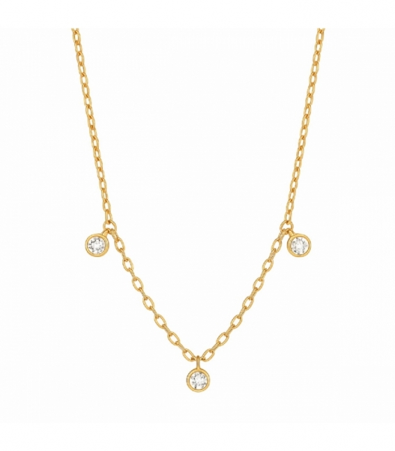 Gargantilla Plata Circonitas 38+3,5cm Bañada