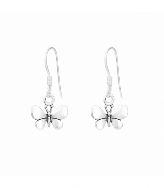 Pendiente Plata Mariposa 10mm Precio Par