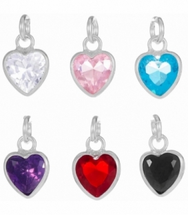 Perlé Argent de Coeur Zirconium