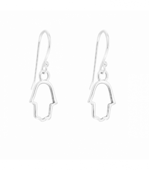 Pendiente Plata Mano de Fatima 12mm Precio Par