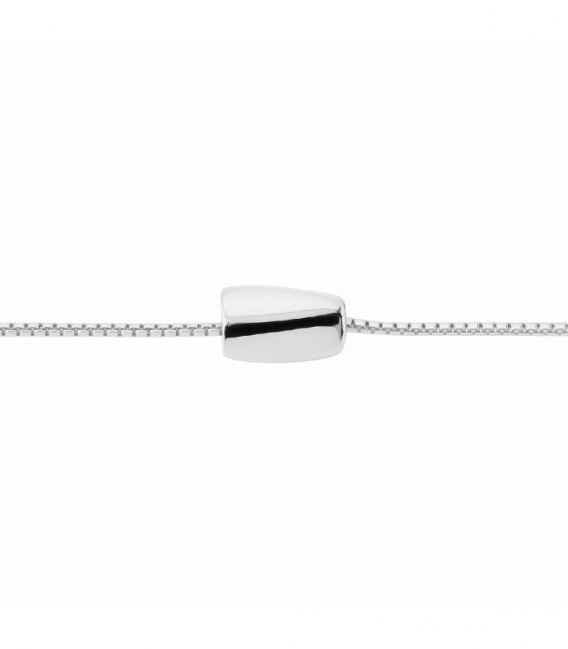 Pulsera Plata Tubo 15,5+3cm
