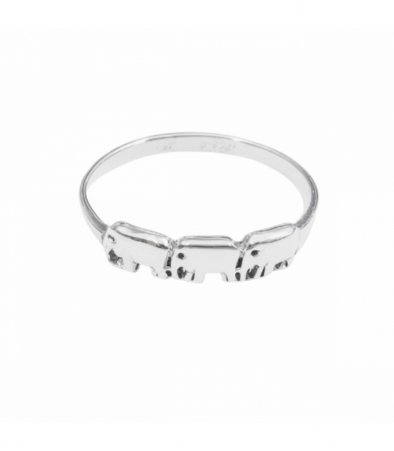Anillo Plata Tres Elefante