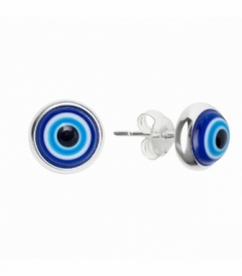 Boucles d'oreilles Argent Mauvais Oeil 8mm Prix Paire