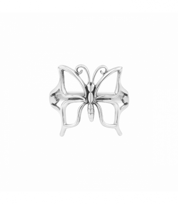 Anillo Plata Pie Mariposa