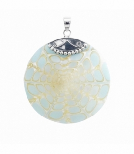 Colgante Plata Disco Balines Ø47mm