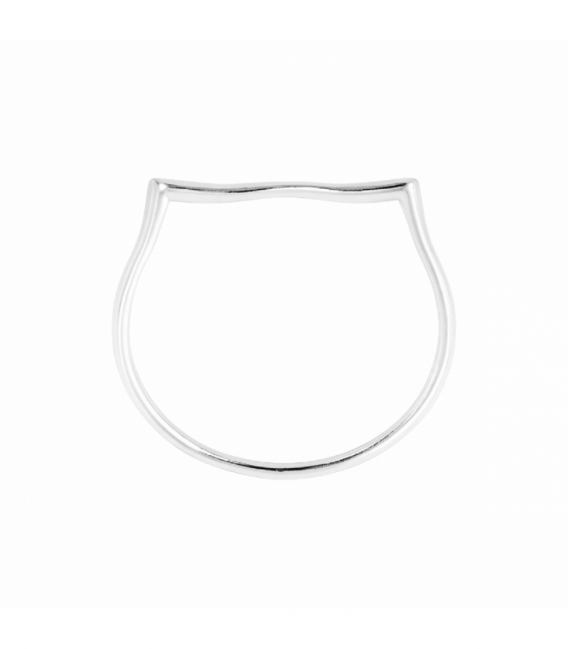 Anillo Plata Silueta Gato