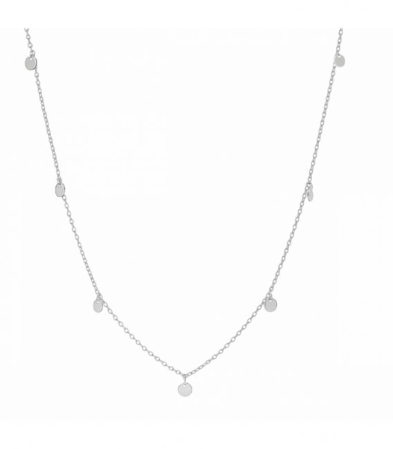 Gargantilla Plata 9 Chapitas 38+3cm