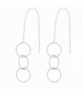 Pendiente Plata Cadena Karma Precio Par