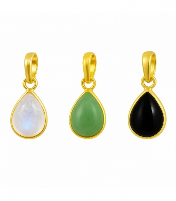 Colgante Plata Lagrima 12mm Bañado