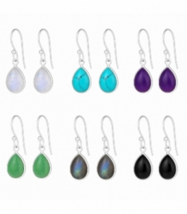 Boucles d'oreilles Argent Minéraux Déchirure 12mm Prix paire