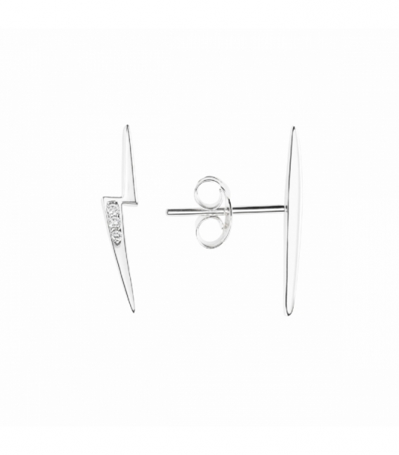 Pendiente Plata Rayo Precio Par