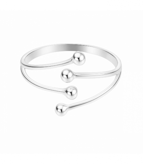 Anillo Plata Bolas 608