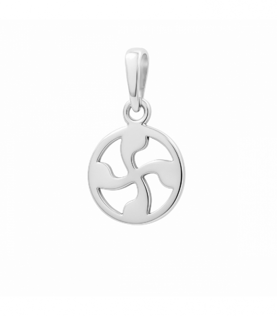Colgante Plata Lauburu Ø10mm
