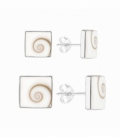 Boucles d'oreilles Argent Oeil de Shiva Carré Prix Paire