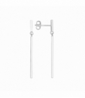 Boucle d'Oreille Argent Barre 32mm Prix Paire