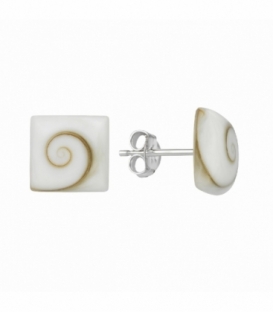 Pendiente Plata Ojo Shiva Cuadrado Precio Par