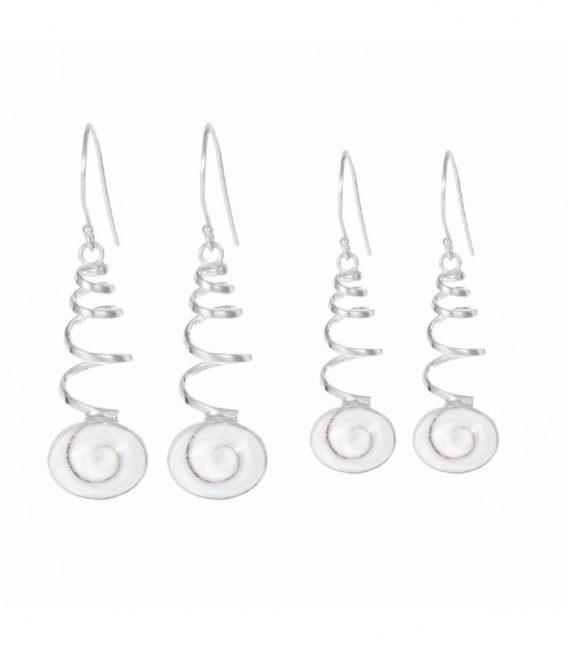 Pendiente Plata Ojo Shiva Espiral Precio Par