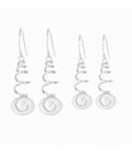 Boucle d'oreille Argent Oeil de Shiva Spirale Prix Paire