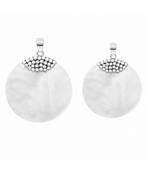 Colgante Plata Circulo Nacar